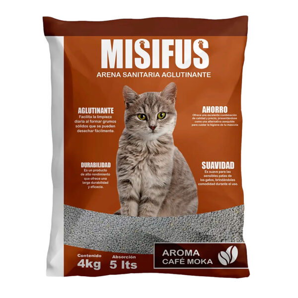 Misifus café Moka 4kg - Arena Aglutinante
