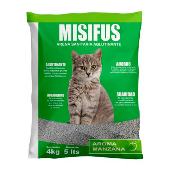 Misifus Manzana 4kg - Arena Aglutinante