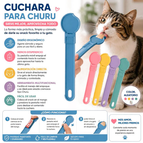 Cuchara dispensadora de cremoso para Gatos